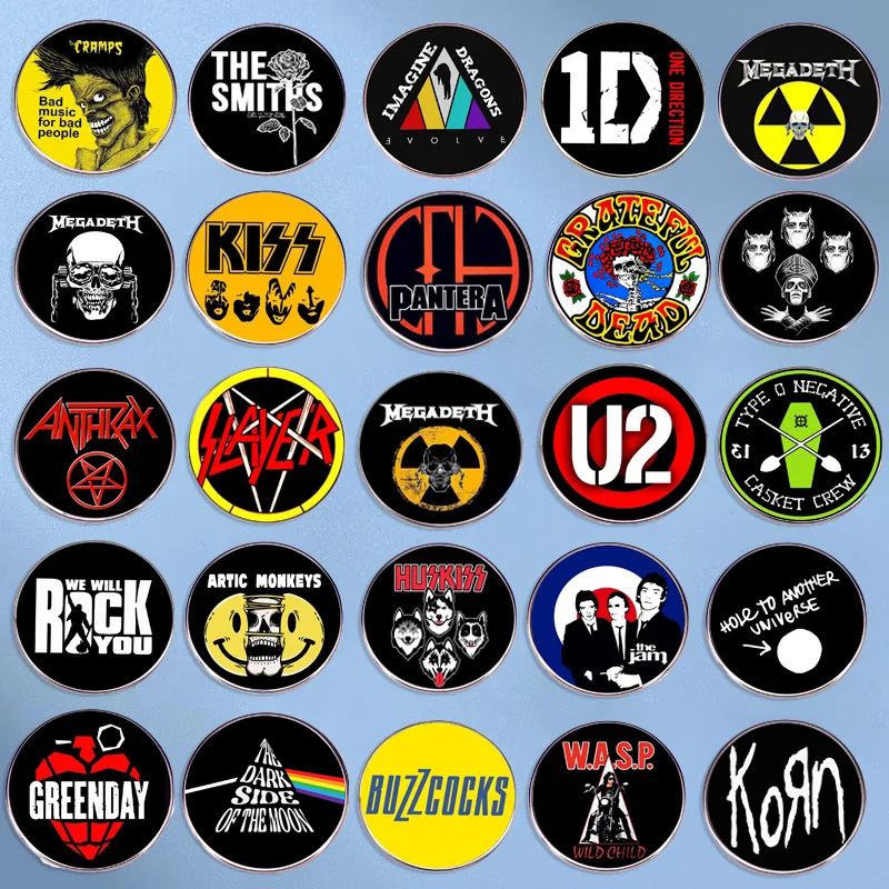 Audio Music Lollipop - Pop Rock Band Pin Punk Music